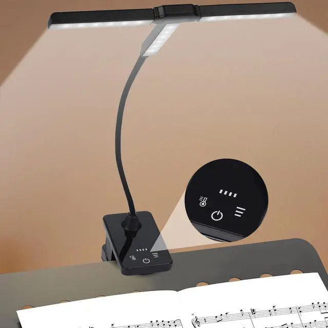 Main image of Music Stand Light Clip On: Rechargeable Type-C Touch Folding Piano Lights
