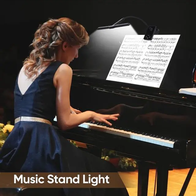 Alt view image 7 of 7 - Music Stand Light Clip On: Rechargeable Type-C Touch Folding Piano Lights