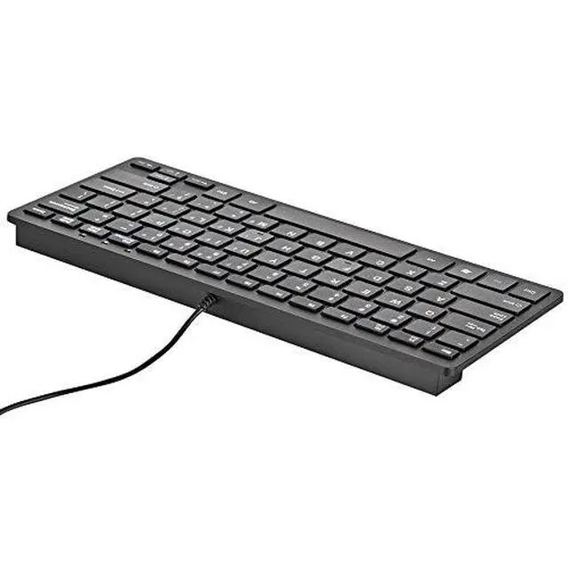 Alt view image 7 of 7 - USB Mini Slim Wired 78 Key Small Super Thin Compact Keyboard for Desktop Laptop PC Win 7 Mac (Black)