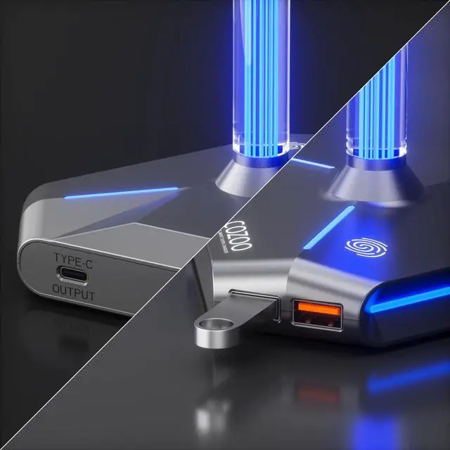 Alt view image 6 of 7 - Desk headset stand Touch RGB Light Stand 4 Color Modes 2 USB Grey