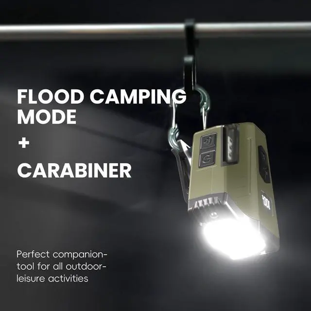 Alt view image 7 of 7 - LED Hard Hat Light, 800Lumens Rechargeable Dimmable Clip on Cap Lights, 180°Adjustable Hat Flashlight Headlamp Waterproof for Running, Camping, Hunting, Cycling (Forest Green)
