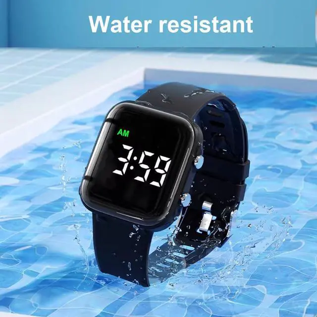 Alt view image 6 of 6 - Vibrating Alarm Watch, Potty Training Wristband Rechargeable Pill Reminder Watch with Timer and 15 Daily Alarms (Black)