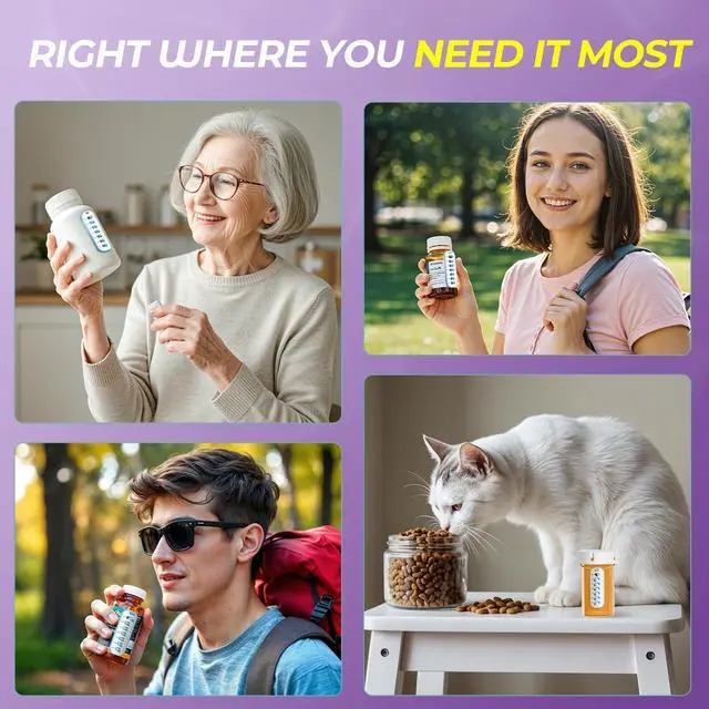 Alt view image 2 of 7 - Pill Reminder, Lanyard or Sticker Pill Tracker, 6 Pack