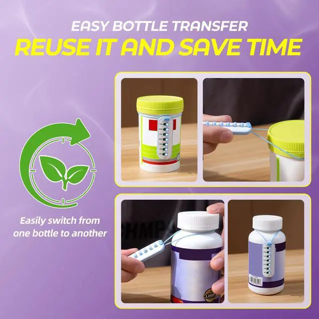 Alt view image 7 of 7 - Pill Reminder, Lanyard or Sticker Pill Tracker, 6 Pack