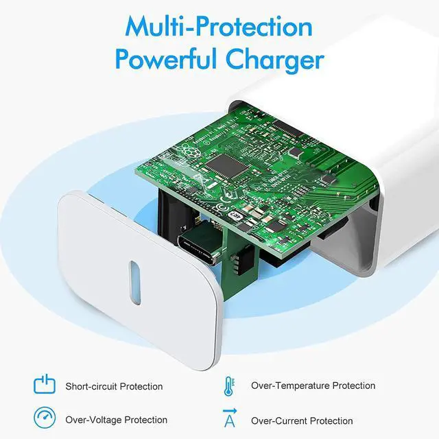 Alt view image 5 of 7 - iPhone Charger Fast Charging,Fast Charger iPhone 20W PD 6FT USB C Wall Plug