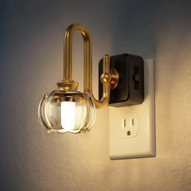 Main image of Night Light, Night Lights Plug into Wall, Glass LED Nightlight