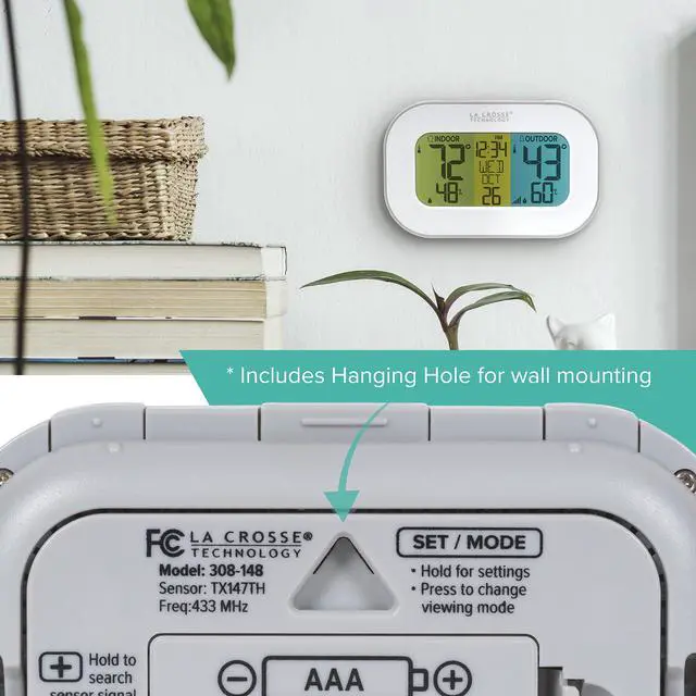 Alt view image 5 of 6 - 308-148 Wireless Temperature Station with Tri-Color LCD