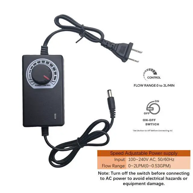 Alt view image 3 of 6 - Electric Water Transfer Pump 110V Speed Adjustable - Food Grade Self-Priming Siphon Pump for Ice Maker, Coffee Machine, Water Cooling & Beverage Bottling | 2L/min | Quiet Operation