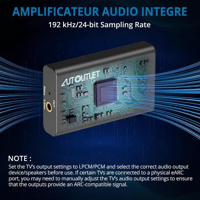Alt view image 2 of 7 - ARC to 3.5mm Audio Extractor, HDMI ARC Converter for TV to Headphones, Speakers, Amplifiers, Supports Stereo Output, CEC Remote Volume Control, Compact for Home Entertainment(Support CEC)