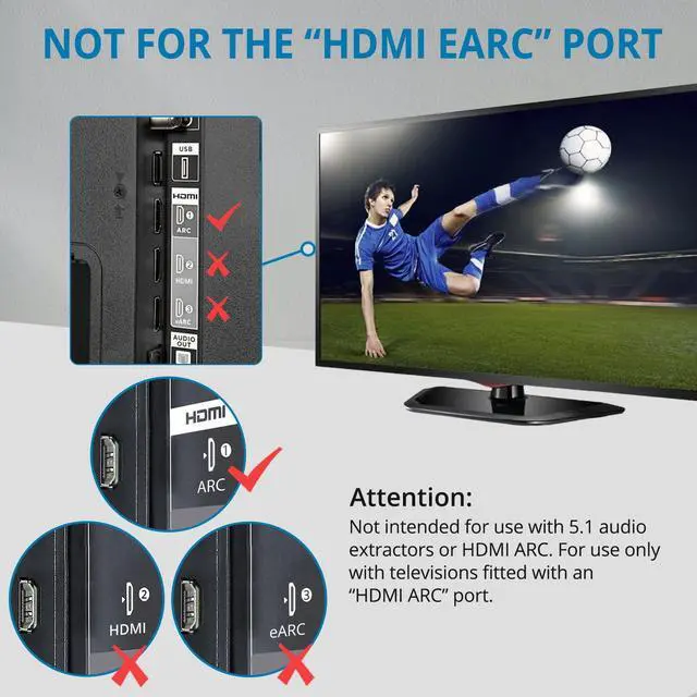 Alt view image 4 of 7 - ARC to 3.5mm Audio Extractor, HDMI ARC Converter for TV to Headphones, Speakers, Amplifiers, Supports Stereo Output, CEC Remote Volume Control, Compact for Home Entertainment(Support CEC)