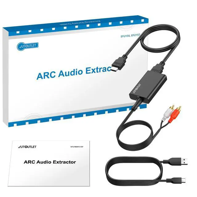 Alt view image 7 of 7 - ARC to 3.5mm Audio Extractor, HDMI ARC Converter for TV to Headphones, Speakers, Amplifiers, Supports Stereo Output, CEC Remote Volume Control, Compact for Home Entertainment(Support CEC)