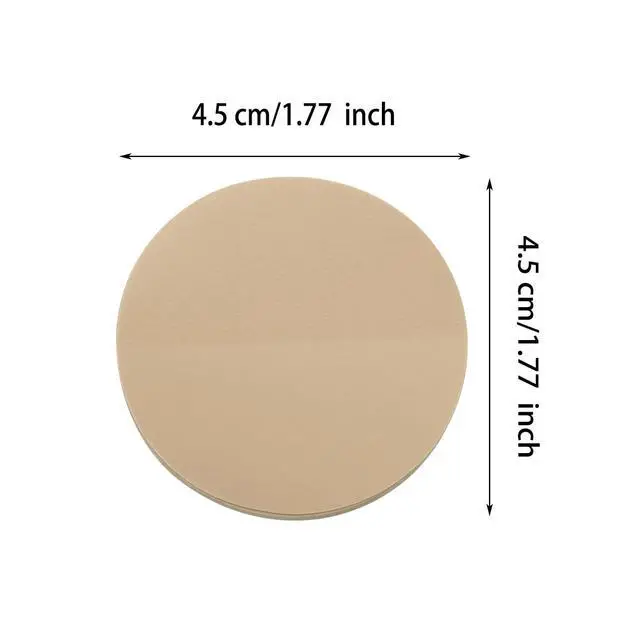 Alt view image 2 of 6 - 4 Pack Round Clear Sticky Notes 1.77inch Waterproof Self-Stick Book Tabs 200 Sheets PET Markers Sticky Notes Pad Index Sticker (Brown)