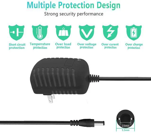 Alt view image 5 of 7 - 12V 2A DC Power Supply Adapter 24W AC Adapter 100-240V to 12V DC Converter