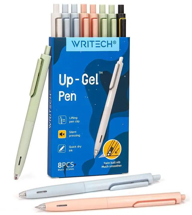 Main image of Gel Pens Fine Point: 0.5mm Black InK Retractable Space Up Gel 8ct