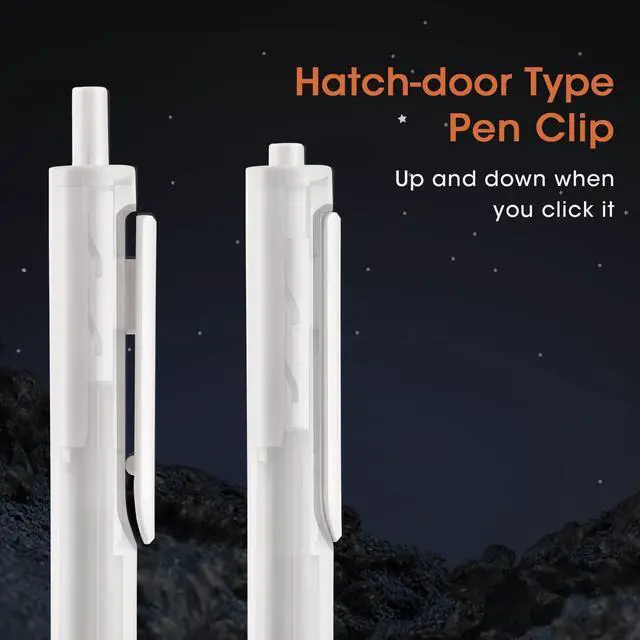 Alt view image 4 of 7 - Gel Pens Fine Point: 0.5mm Black InK Retractable Space Up Gel 8ct