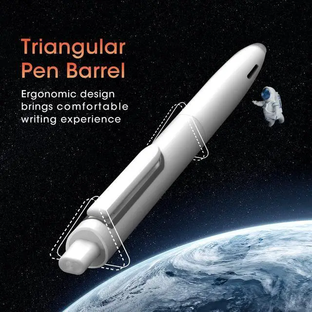 Alt view image 6 of 7 - Gel Pens Fine Point: 0.5mm Black InK Retractable Space Up Gel 8ct