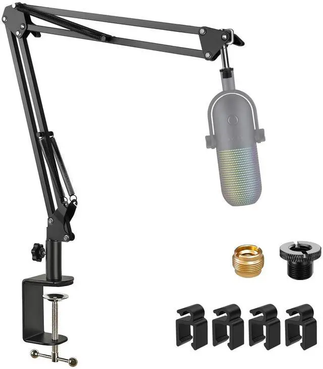 Main image of Adjustable Seiren Mic Boom Arm, Mic Stand Compatible with Razer Seiren X Mini V2 V3 USB Streaming Microphone for Recording, Gaming, Podcast