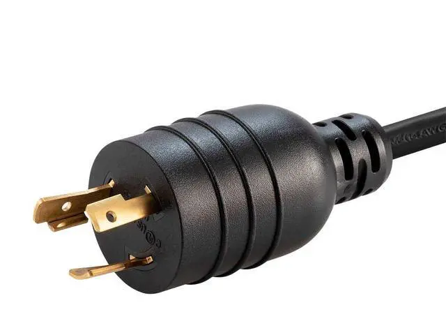 Alt view image 5 of 6 - Heavy Duty Extension Cord - 6 Feet - Black | NEMA L6-20P to IEC 60320 C13, 14AWG, 15A, SJT, 250V, for High-Density Data Environments