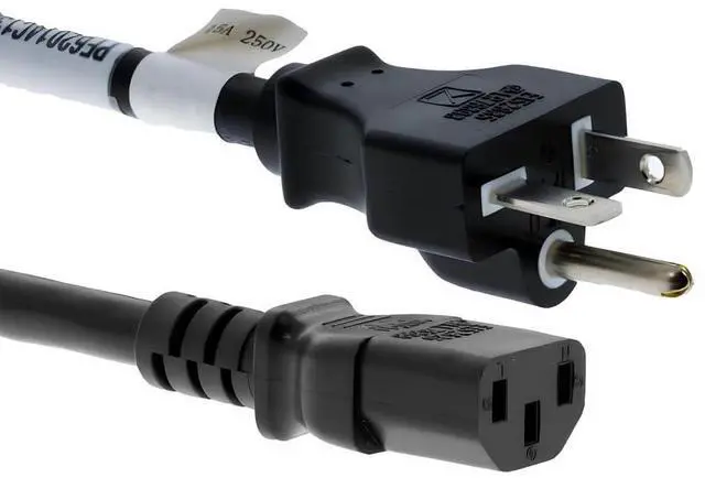 Main image of Heavy Duty AC Power Cord 3ft, 14AWG NEMA 6-20P to C13