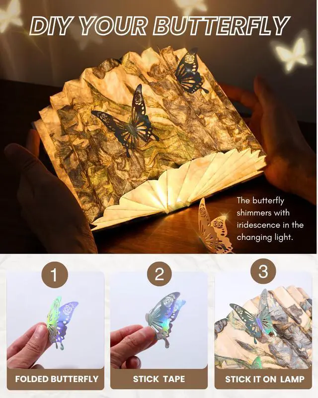 Alt view image 5 of 7 - Book Shaped Light, Mothers Day Gifts BookLamp for Book Lovers Gifts,Van Gogh Iris Design Foldable Lamp Perfect for Bedside Night Light, Bookshelf Decor, Home Desk, Ideal Gifts for Birthday