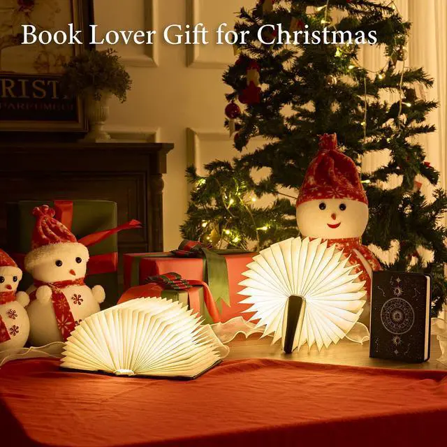 Alt view image 2 of 7 - Book Lamp Book Lovers Gifts, Starry Sky Constellations Book Light 2 Colors, Foldable Paper Lamp as Home Decor, Bookish Birthday Gifts for Women or Freinds