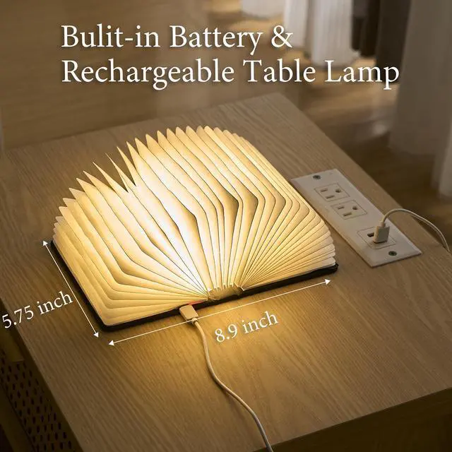 Alt view image 7 of 7 - Book Lamp Book Lovers Gifts, Starry Sky Constellations Book Light 2 Colors, Foldable Paper Lamp as Home Decor, Bookish Birthday Gifts for Women or Freinds