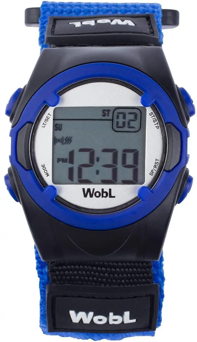 Main image of Vibrating 8-Alarm & Repeating Countdown Timer Watch for Kids & Adults, Medication/Sports/Meetings/Potty Reminders, Blue
