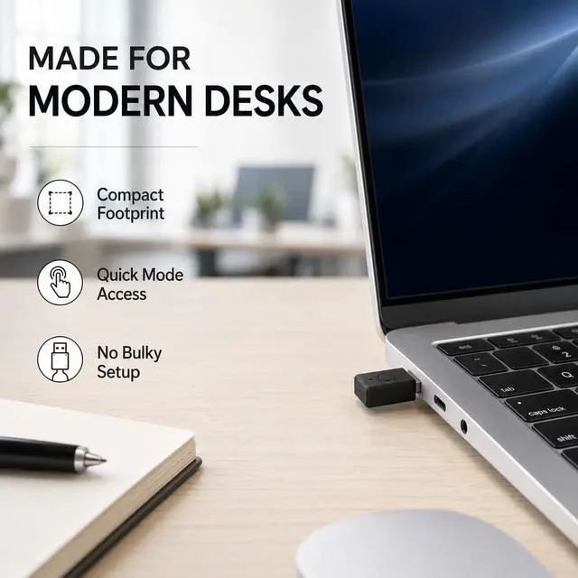 Alt view image 6 of 7 - Programmable Mouse Jiggler, Hardware Mouse Mover with Custom Workflows, 3 Modes to Keep PC Awake & Auto Scroll, No Software USB Device for Windows, Web Setup in Chrome/Edge