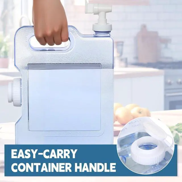 Alt view image 6 of 6 - 2 Pack 0. 8 Gallon Fridge Water Dispensers Bottle with Leak-Proof Spigot and Convenient Handle Plastic Cold Juice Beverage Dispenser Jug for Party Refrigerator Drink Juice Iced Tea