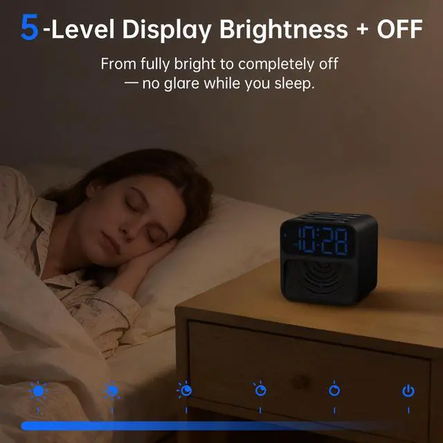 Alt view image 6 of 7 - Extra Loud Alarm Clock for Heavy Sleepers with 115dB Alarm