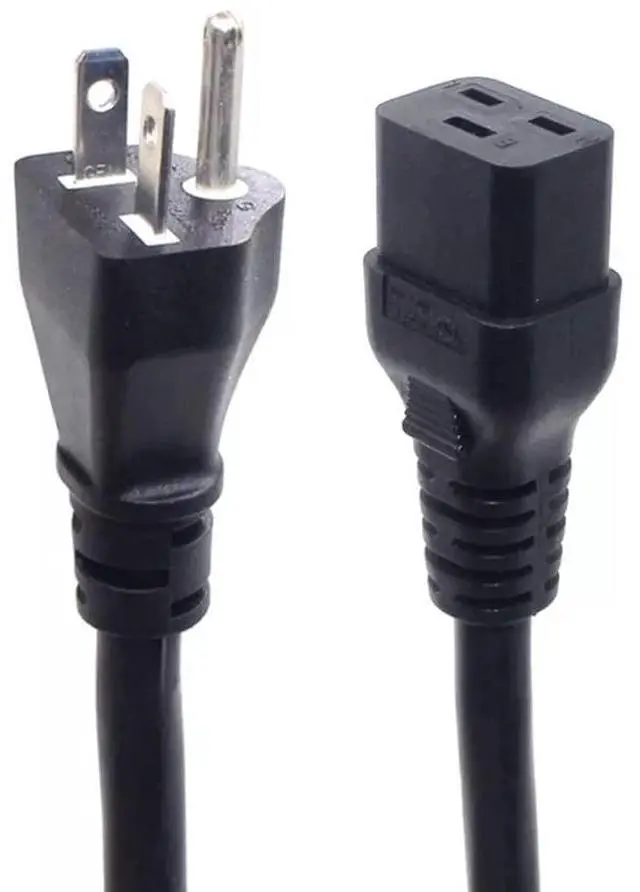 Main image of NEMA 6-20P to IEC C19 Power Cord 250V, 12AWG, 6ft/1.8m, IEC C19 Cable for PDU UPS, Antminer S19, 220V Extension Cord 20A 12 Gauge, UL Listed, Black