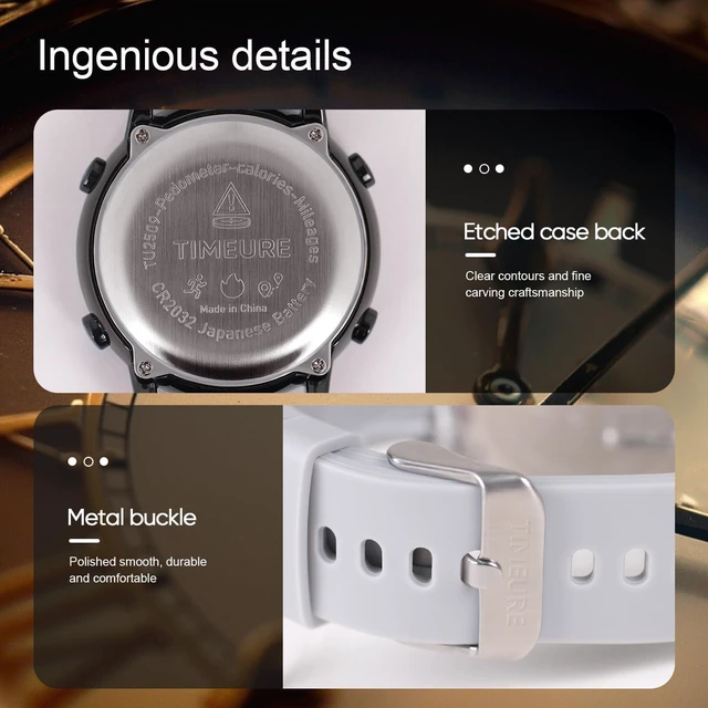 Alt view image 5 of 7 - Pedometer Watch for Women Step Counter for Walking No App TU-2509