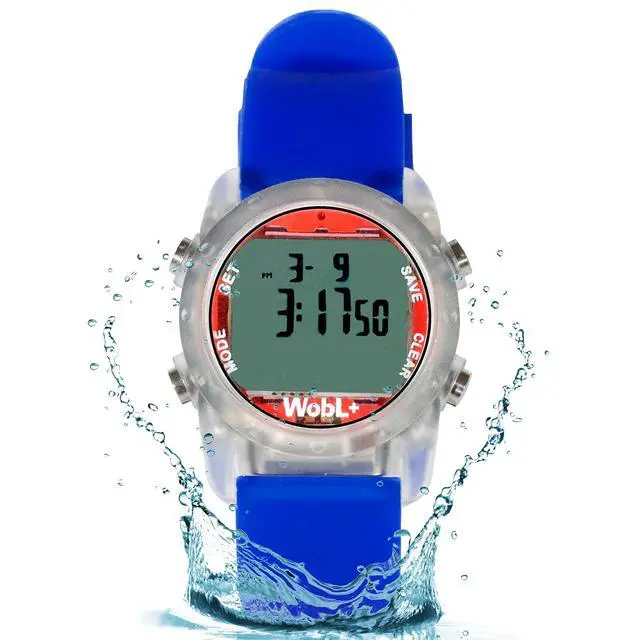 Alt view image 4 of 7 - World's Smallest & Best Waterproof Vibrating 9 Alarms + Countdown Timer Wristwatch for Sports/Medicine/Meeting/Potty Reminders, Blue