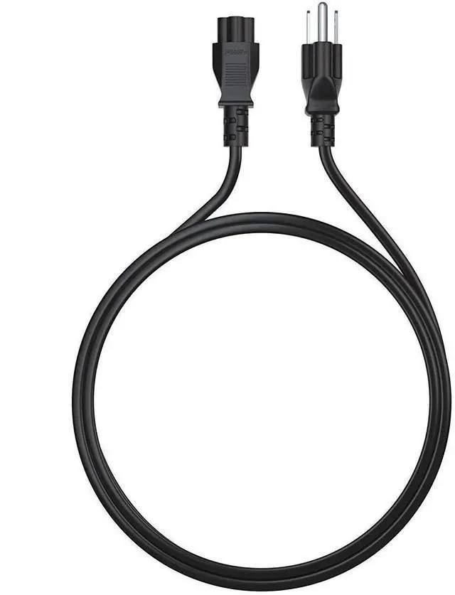 Alt view image 4 of 4 - 3 Prong 3 Ft Short AC Power Cord for Mac Studio Dell HP Lenovo LOQ Asus ROG TUF Acer Sony Toshiba Gateway MSI Gigabyte Laptop Notebook Computer Charger Adapter Spare C5 to NEMA 5-15P Wall Plug Cable