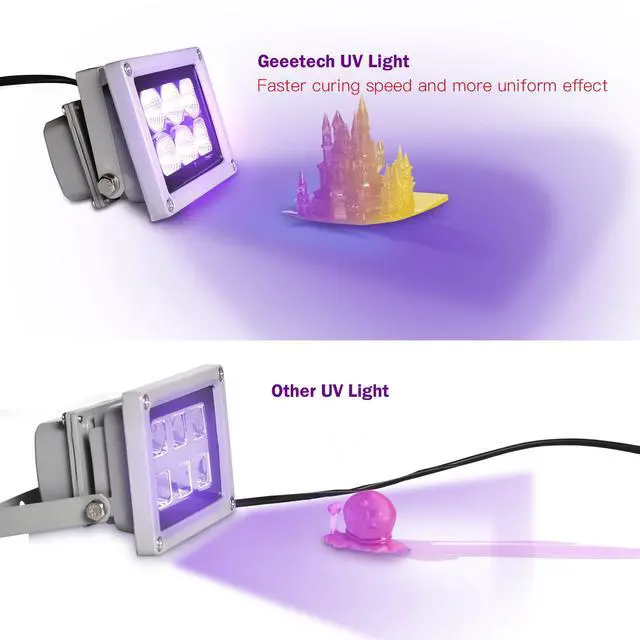 Alt view image 2 of 7 - 3D Printer UV Resin Curing Light for SLA/DLP/LCD 3D Printing, Solidify Photosensitive Resin, 405nm UV LED Lights with 60w Output Affect