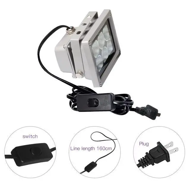 Alt view image 7 of 7 - 3D Printer UV Resin Curing Light for SLA/DLP/LCD 3D Printing, Solidify Photosensitive Resin, 405nm UV LED Lights with 60w Output Affect
