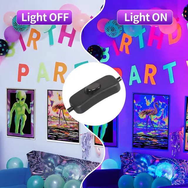 Alt view image 2 of 6 - 42W Black Light Bar with 6ft Cord+Switch, 40 LEDs, 1 Pack