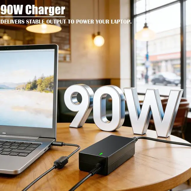 Alt view image 4 of 7 - 90W Charger Compatible with Dell Optiplex Power Cord 3060 7050 7090 3080 PC