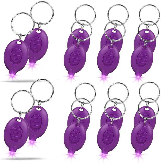 Main image of 16Pcs Mini UV Keychain Flashlight Ultra Bright Small Keychain Light
