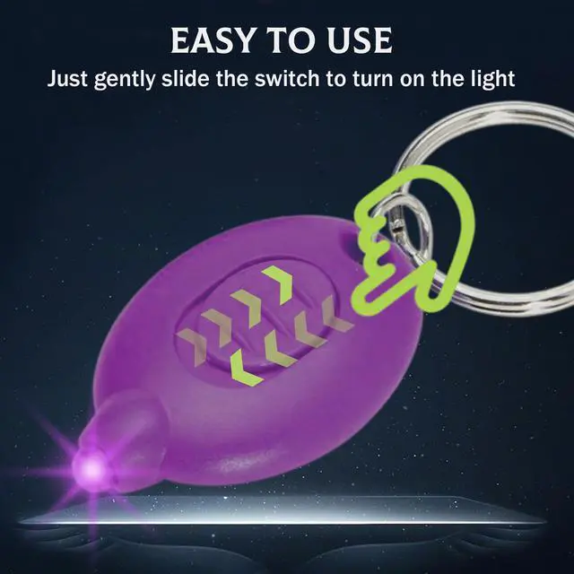 Alt view image 6 of 7 - 16Pcs Mini UV Keychain Flashlight Ultra Bright Small Keychain Light