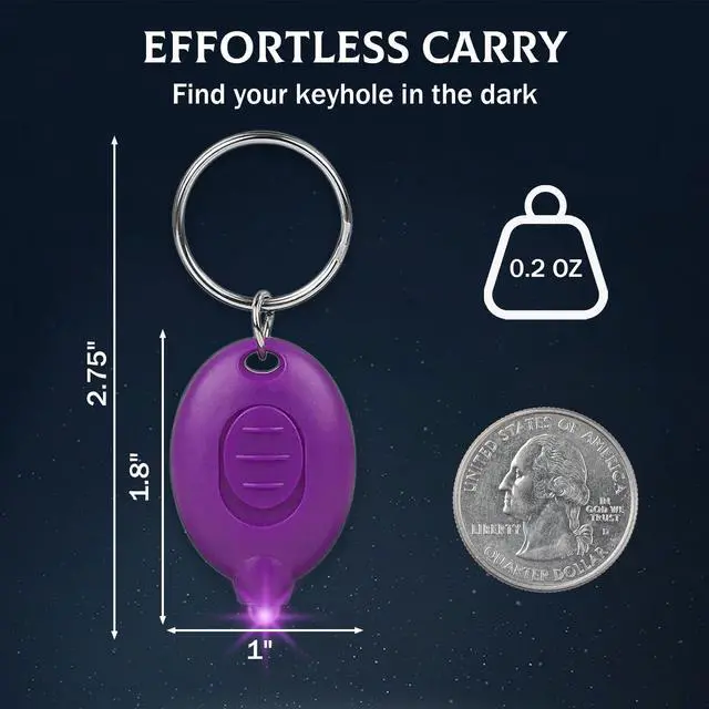 Alt view image 2 of 7 - 16Pcs Mini UV Keychain Flashlight Ultra Bright Small Keychain Light