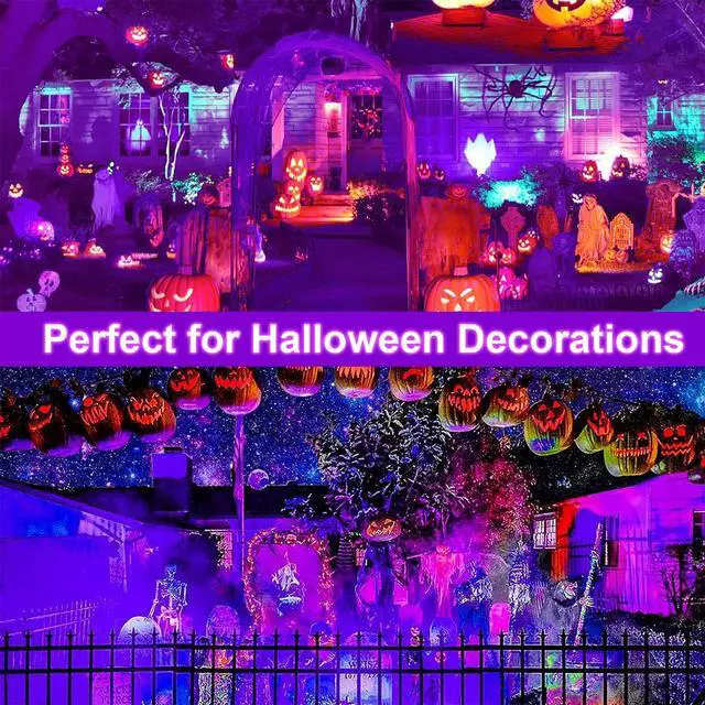 Alt view image 7 of 7 - 2 Packs 10W 1Ft Linkable UV-A Black Light Bars with 59in Plug+Switch