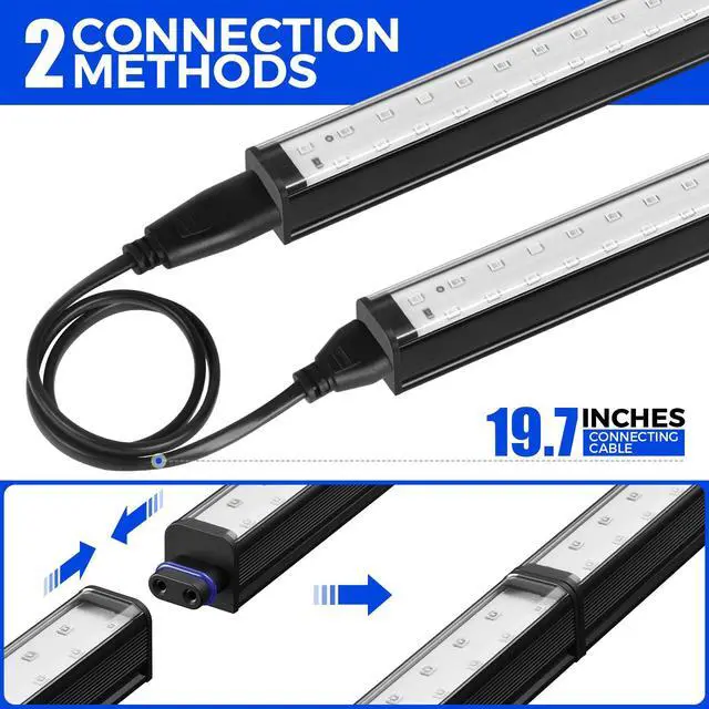 Alt view image 5 of 7 - Black Light Bar, 10W 1FT Magnetic LED Black Lights for Glow Party