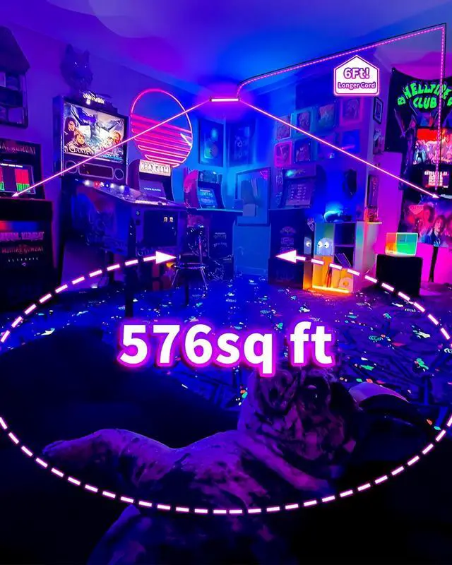 Alt view image 3 of 6 - 2 Pack 42W LED Black Light Bar for Glow Party