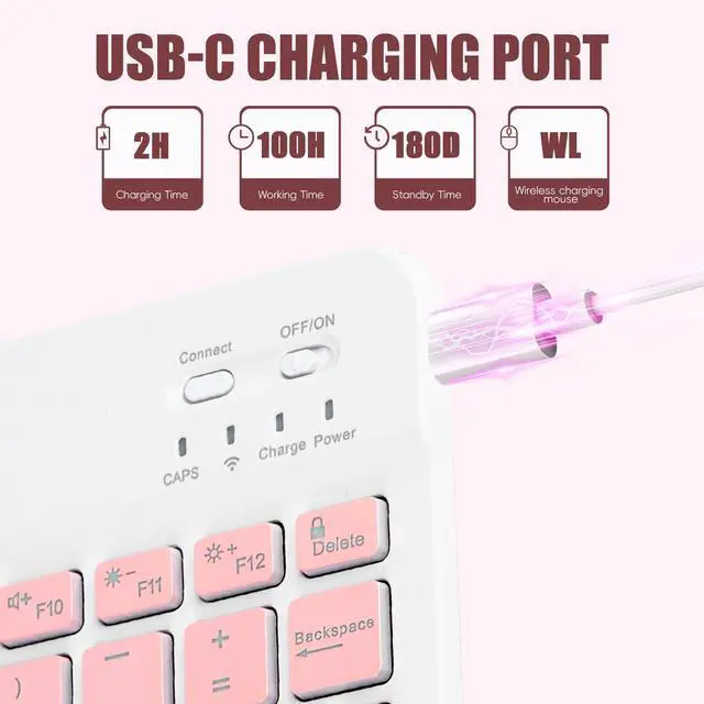 Alt view image 4 of 7 - Case Keyboard for Samsung Galaxy Tab A11 Plus / A9 Plus 11 Inch