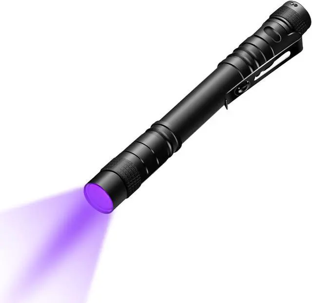 Main image of UV Black Light Flashlight Mini, 395nm Pen Light with Clip, Ultraviolet Blacklight for Pet Urine Detection, Waterproof Detector Light for Dry Stains, Bed Bug, Scorpion, Hotel Inspection
