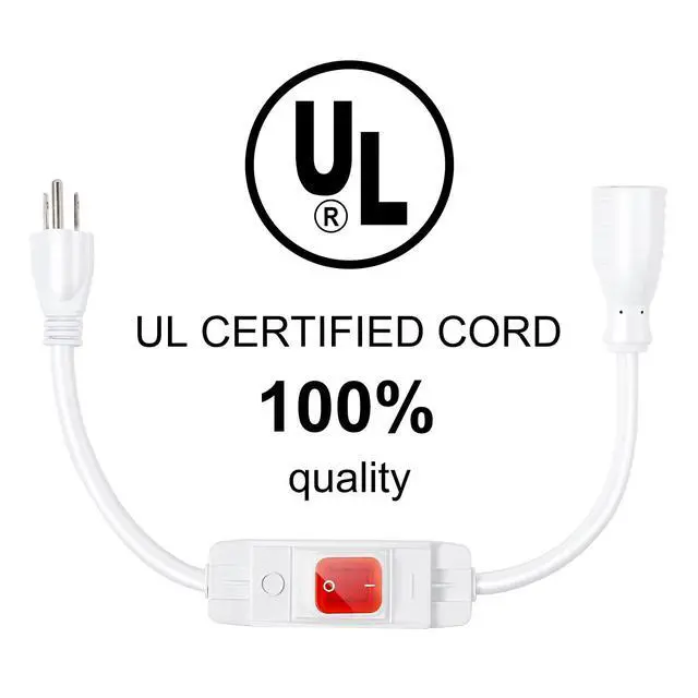 Alt view image 2 of 7 - Outdoor Waterproof On/Off Switch Extension Cord (White,1.5 Ft)