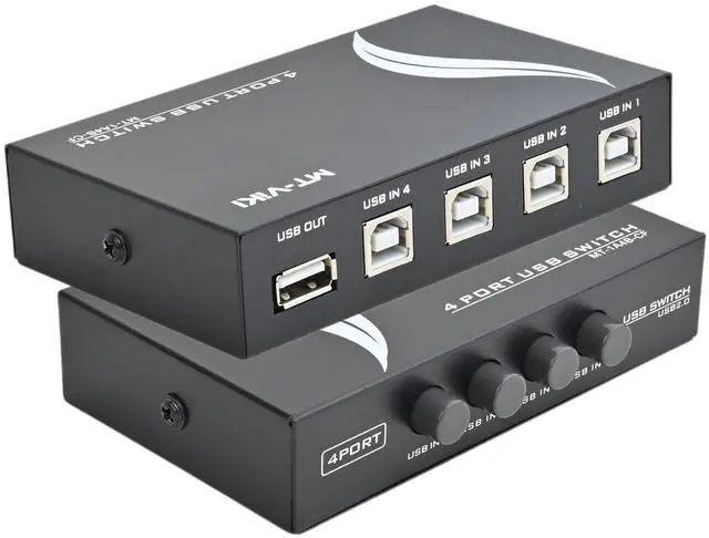 Main image of 4 Port USB 2.0 Sharing Manual Switch Box Hub 4 PCS Share Switcher 1 USB Device for Printer Scanner Camera Keyboard (4 Port)