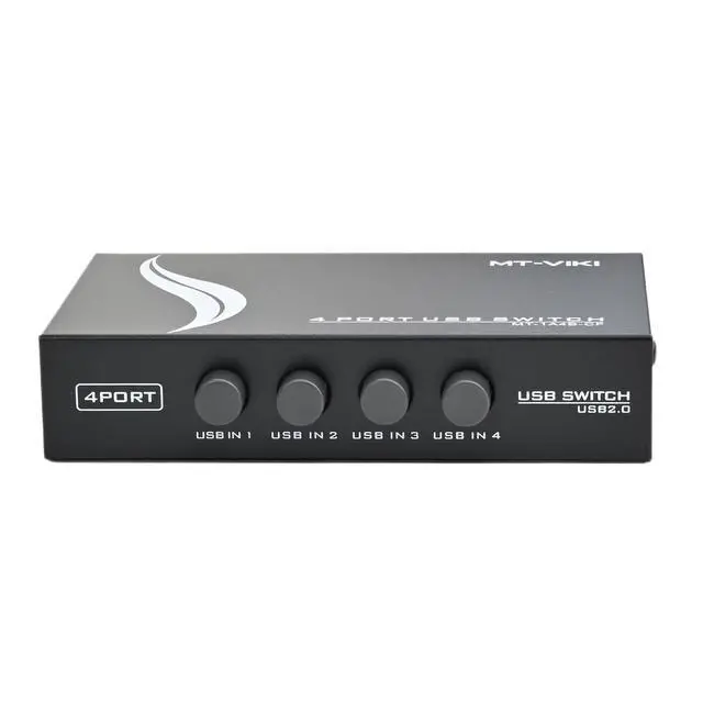 Alt view image 4 of 7 - 4 Port USB 2.0 Sharing Manual Switch Box Hub 4 PCS Share Switcher 1 USB Device for Printer Scanner Camera Keyboard (4 Port)