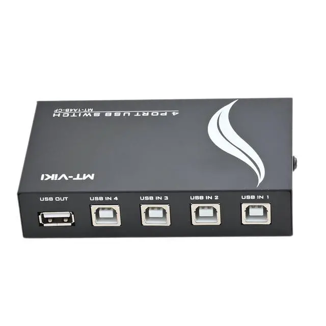 Alt view image 3 of 7 - 4 Port USB 2.0 Sharing Manual Switch Box Hub 4 PCS Share Switcher 1 USB Device for Printer Scanner Camera Keyboard (4 Port)
